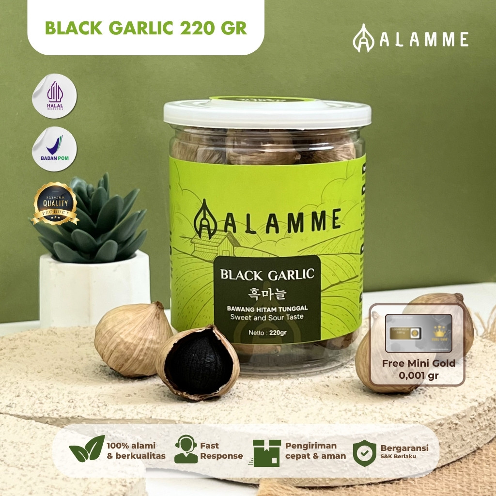 

Torimiaw - Alamme Black Garlic Bawang Hitam Tunggal Premium Alamme 220 Gram