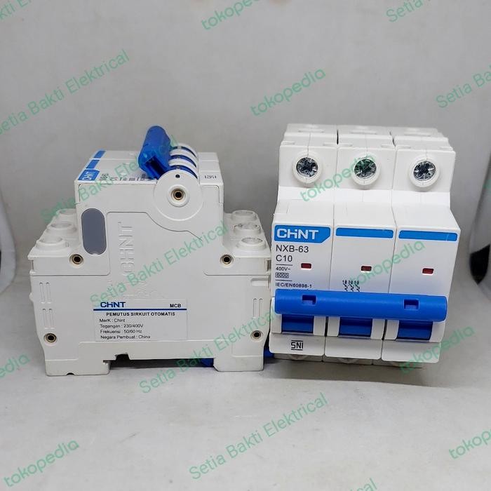 Ready JT MCB CHINT NXB-63 C10 C16 3pole 10A 16A 6kA
