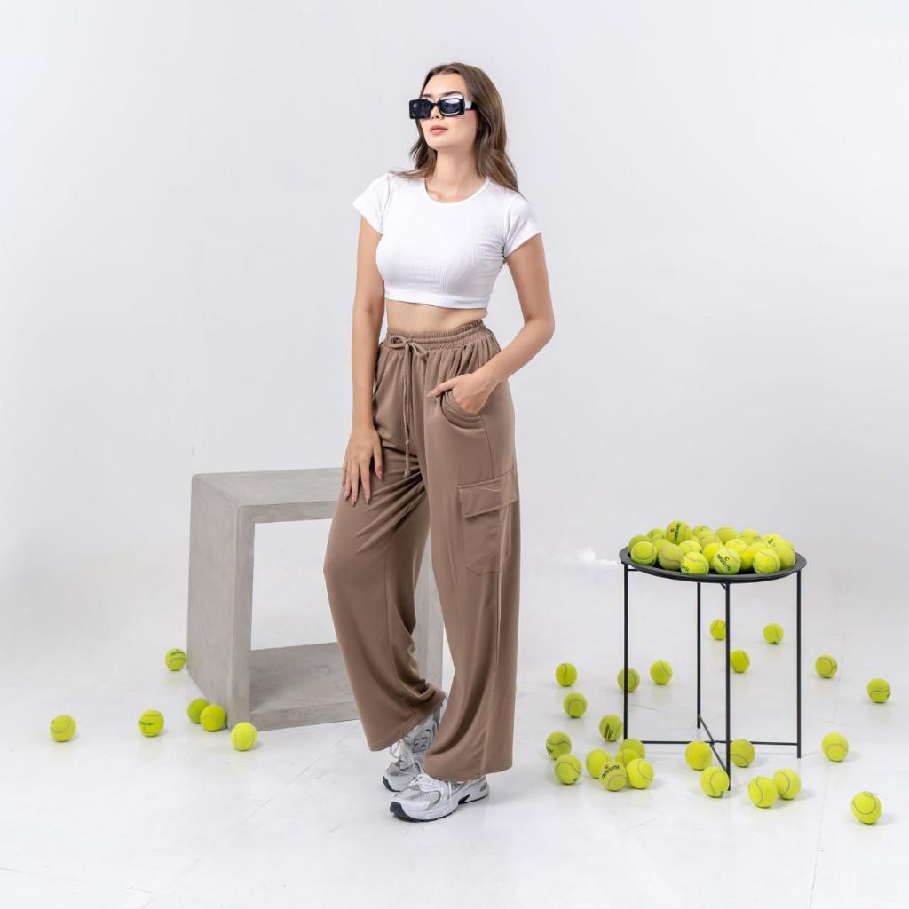 Pola Mewah Aijo - Yoona Cargo Pants - Celana Bebytery
