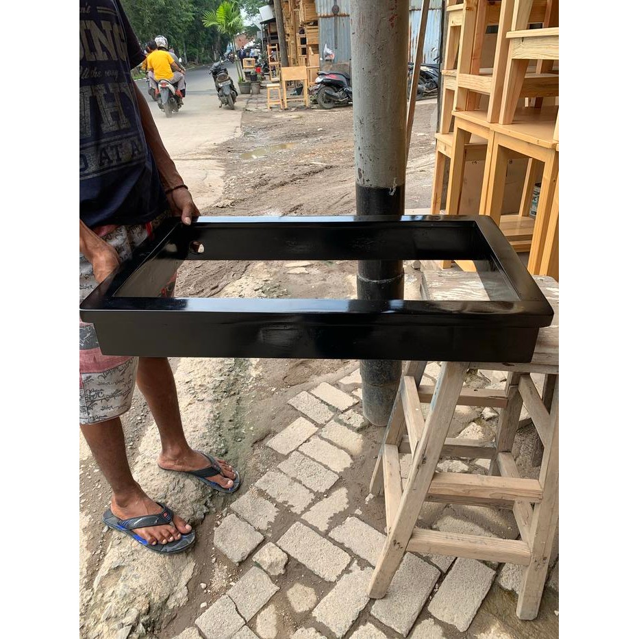 Meja kompor tanam tanpa kaki