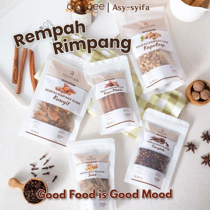 

Terlaris Bumbu Dapur Rempah Temulawak Kayu Manis Jahe Kunyit Lada Hitam Kencur