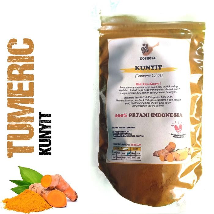 

Terlaris Kunyit Bubuk 50 Gram Kuning Murni Asli Curcuma Rempah Spices Bahan