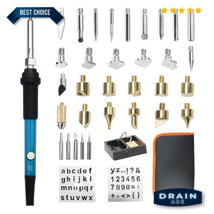 

Solder Alat Lukis Bakar Wood Burning Pen Pyrography 37 Set