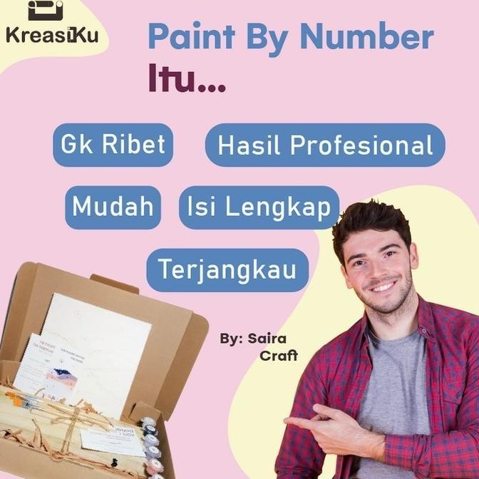 

PAINT BY NUMBER ALAT LUKIS LENGKAP MELUKIS NOMOR PAINTING KIT NUMBERS RR