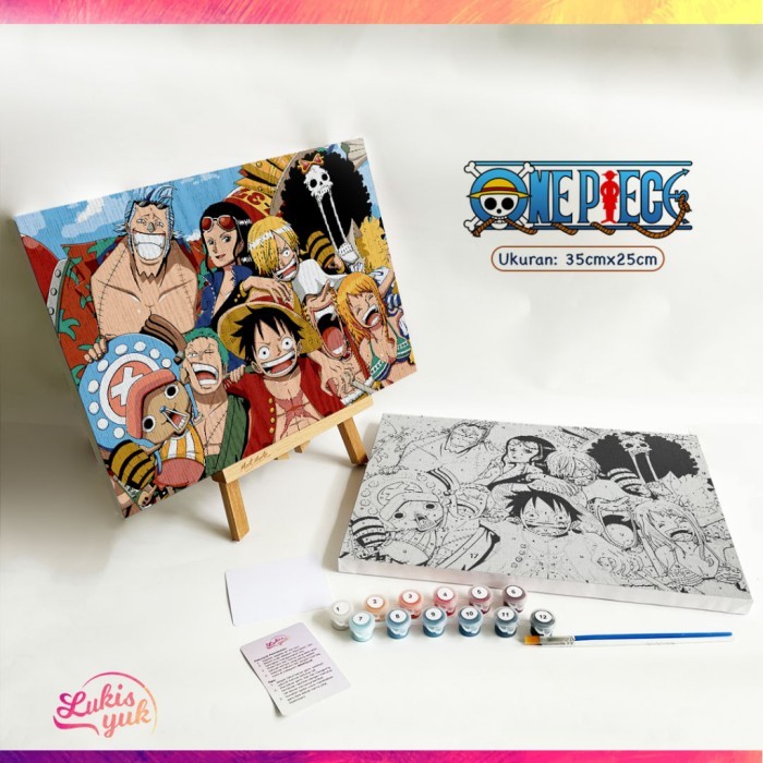 

One Piece - Paint by Numbers Kit - Painting Kit - 35x25cm - by LukisYuk paint by number painting by