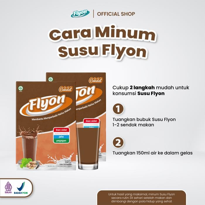 

Ready- Paket 2 Box Susu Flyon Dewasa Rasa Cokelat Bubuk Kambing Etawa Tinggi Kalori