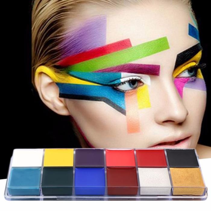 

12 Warna Set Alat Rias Lukis Gambar Wajah Badan Bodi Badut Body Face Painting ORIGINAL