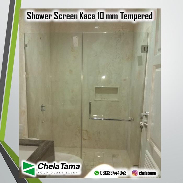 BEST SELLER Shower Box Kaca Tempered 10mm Asahi Sekat Kamar Mandi Tipe Datar