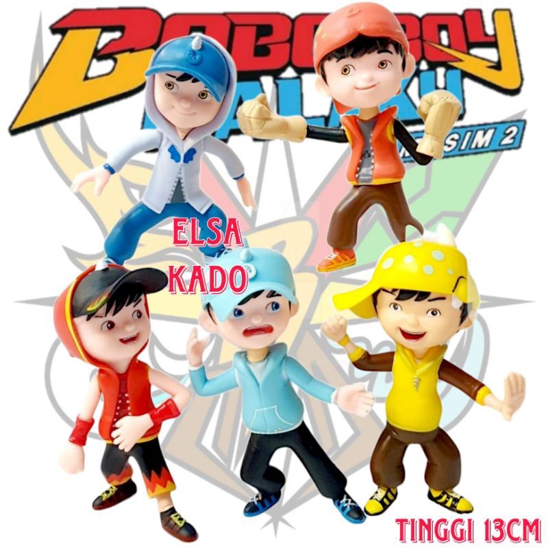 Boboiboy Set Mainan Anak Topper Cake Hiasan Kue Ultah