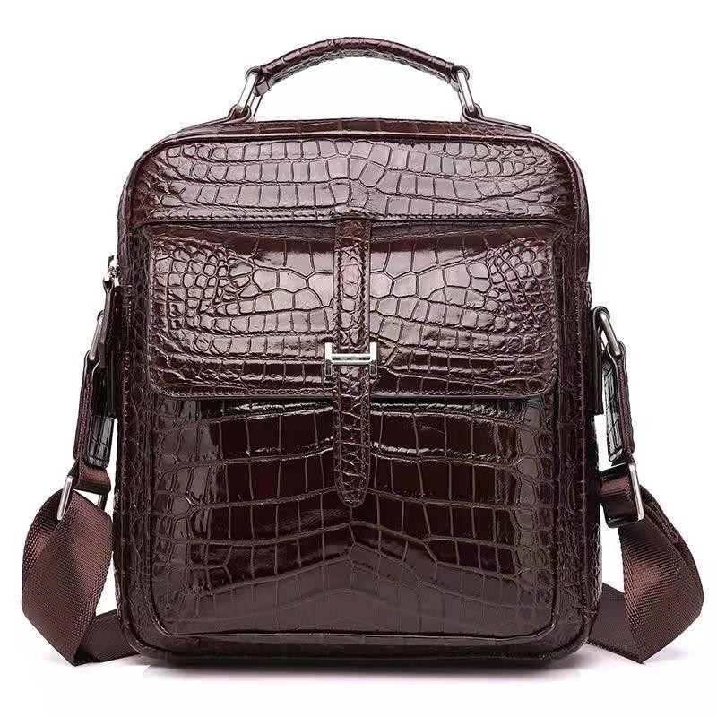 2023 New Alligator Genuine Leather Men Crossbody Bag Casual Business Leather Men'S Messenger Vintage