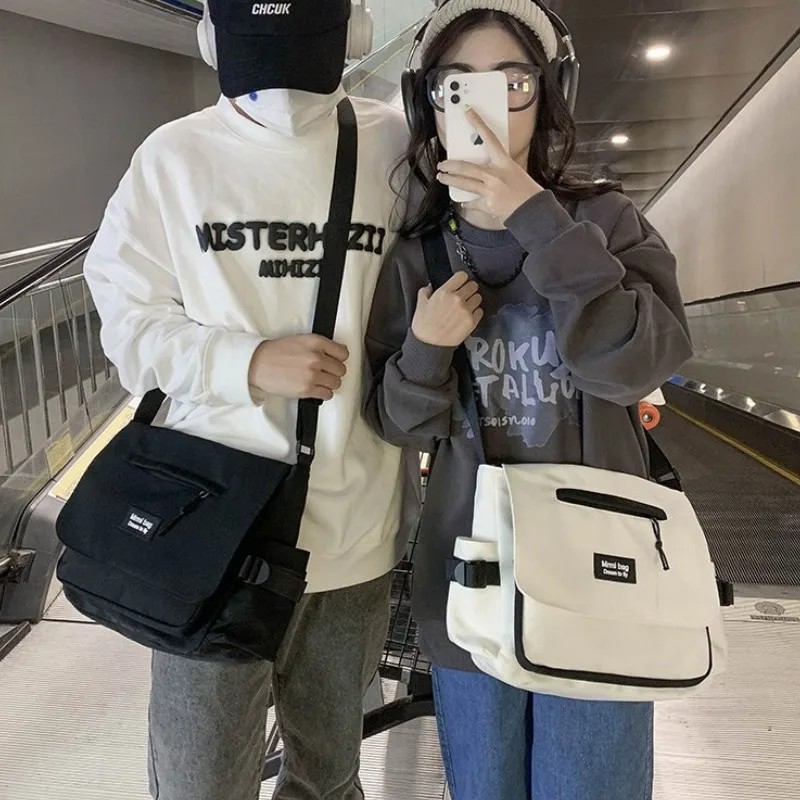 Canvas Crossbody Bags For Women 2024 Nylon Men Postman Student Shoulder Messenger Bag Large Satchel