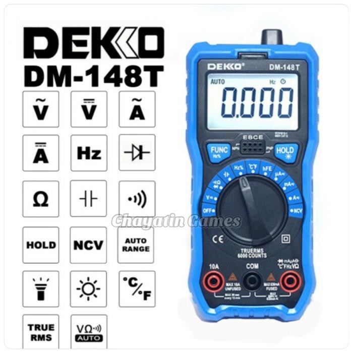 Menarik Multitester / Avometer / Tester Digital Merk Dekko Type Dm 148T