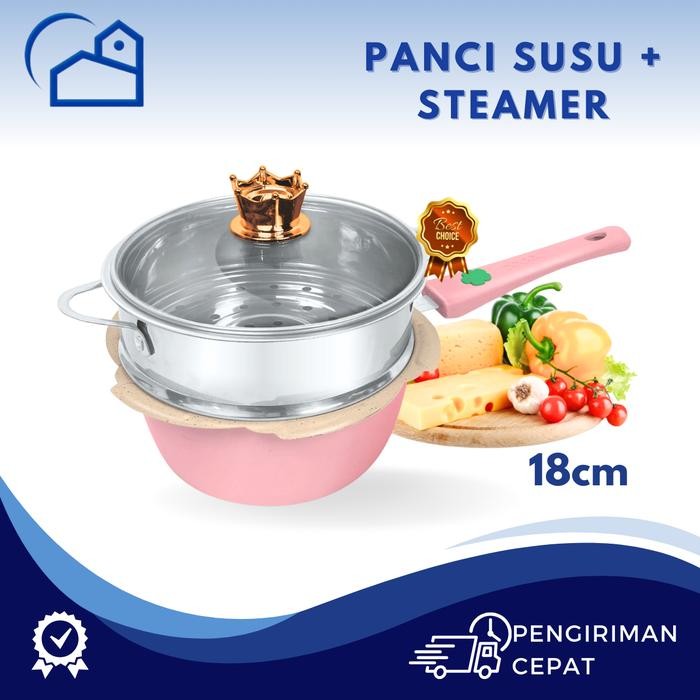 

Terlaris Panci Susu Flower Set Bayi Bonus Kukusan Steamer Stainless Food Grade Untuk Mpasi Dan