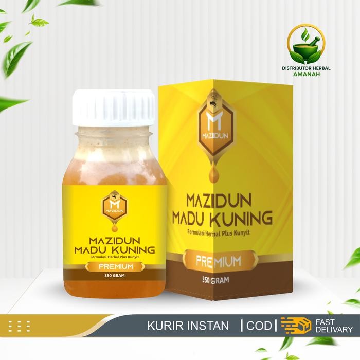 

Terlaris Madu Herbal Lambung Gerd Plus Kunyit Mazidun Kuning 350Gr