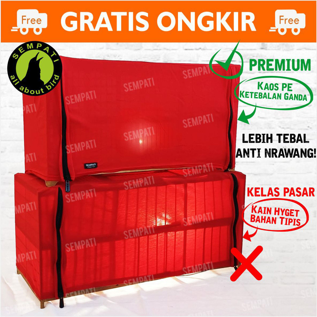 SEMPATI Krodong Dongdang Premium Kerodong Sangkar Kandang Burung Merpati 3 Pasang Petak 6 Pintu