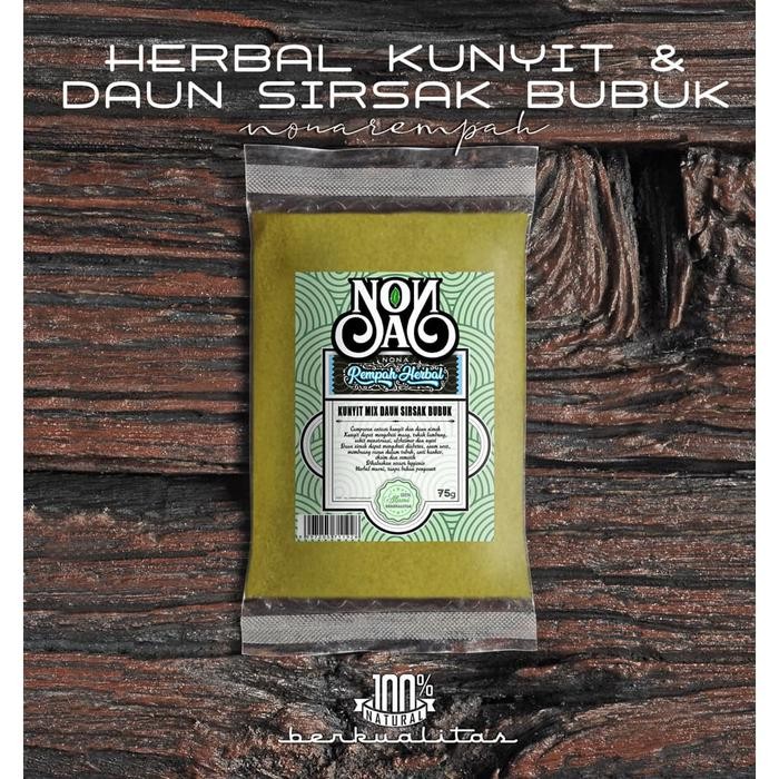 

Terlaris Kunyit Dan Daun Sirsak Bubuk 75 Gram Herbal Murni