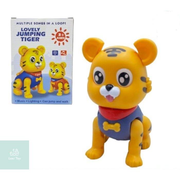 Mainan Anak Robot Harimau Lovely Jumping Tiger Berjalan & Melompat