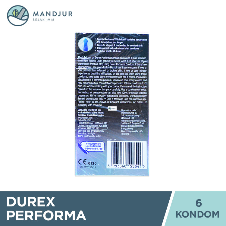 KONDOM DUREX PERFORMA - ISI 6