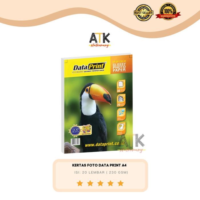 

Kertas Foto Glossy Photo Paper Data Print A4 230 atk