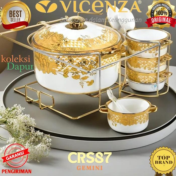 

Wadah Sup VICENZA tipe CRS87 Gemini, wadah saji berkapasitas besar guna hidangkan makanan dan
