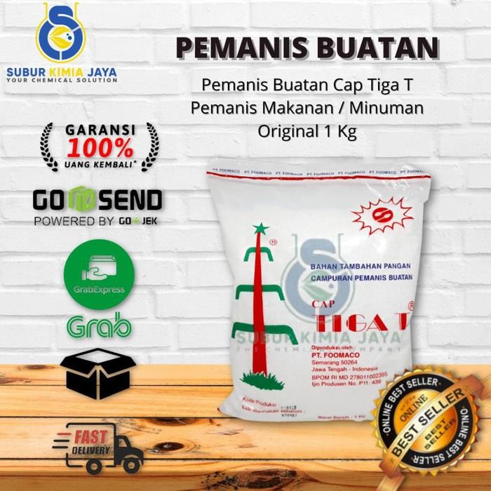 

baru! Pemanis Buatan Cap Tiga Tebu / Pemanis Cap 3T / Pemanis Makanan Dan Minuman 1 Kg