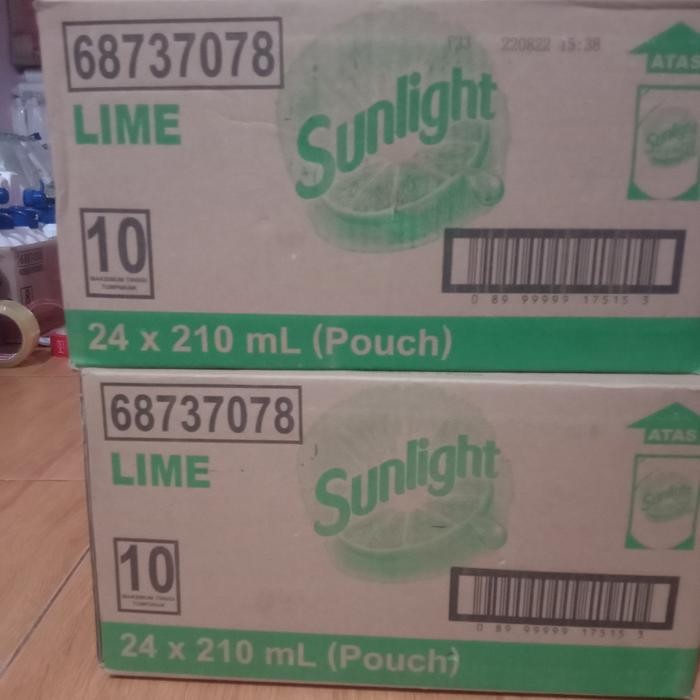 Sunlight Jeruk Nipis 210ml/ 1 Dus Isi 24 pcs