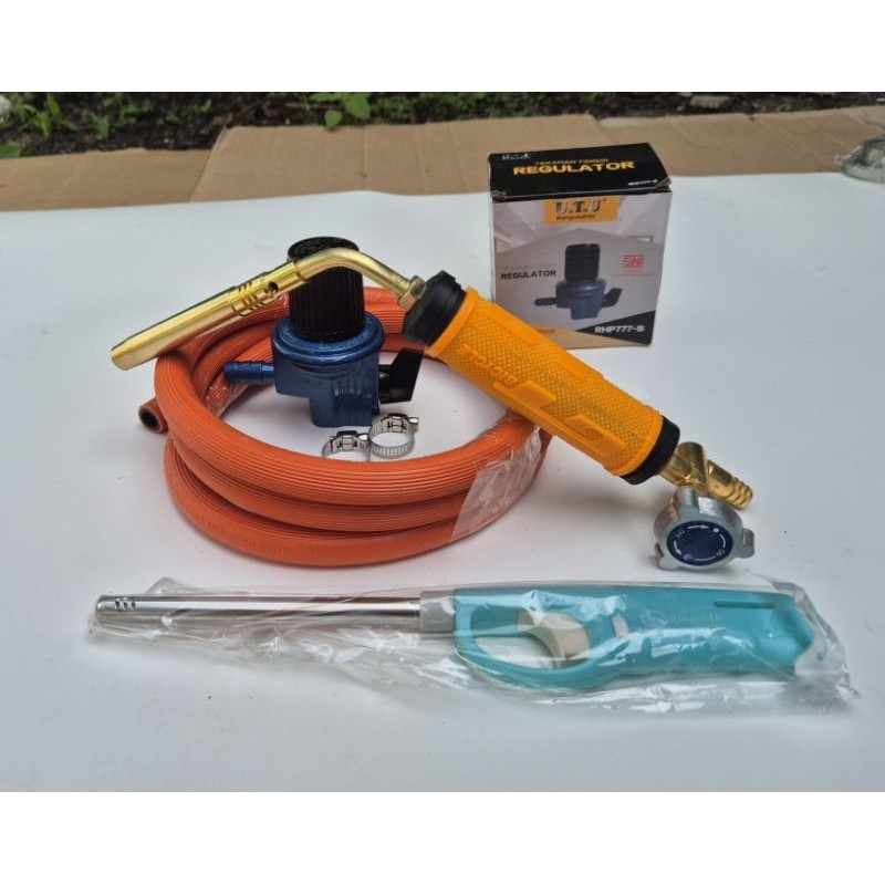 Kompor Torch LPG Komplit Kepala Torch Manual Gas Torch Blow Torch Kepala Heating Alat Las Mini Alat
