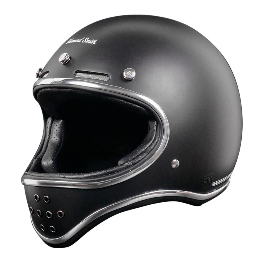 Howard Smith Bobber Retro Helm Full Face - Black Doff
