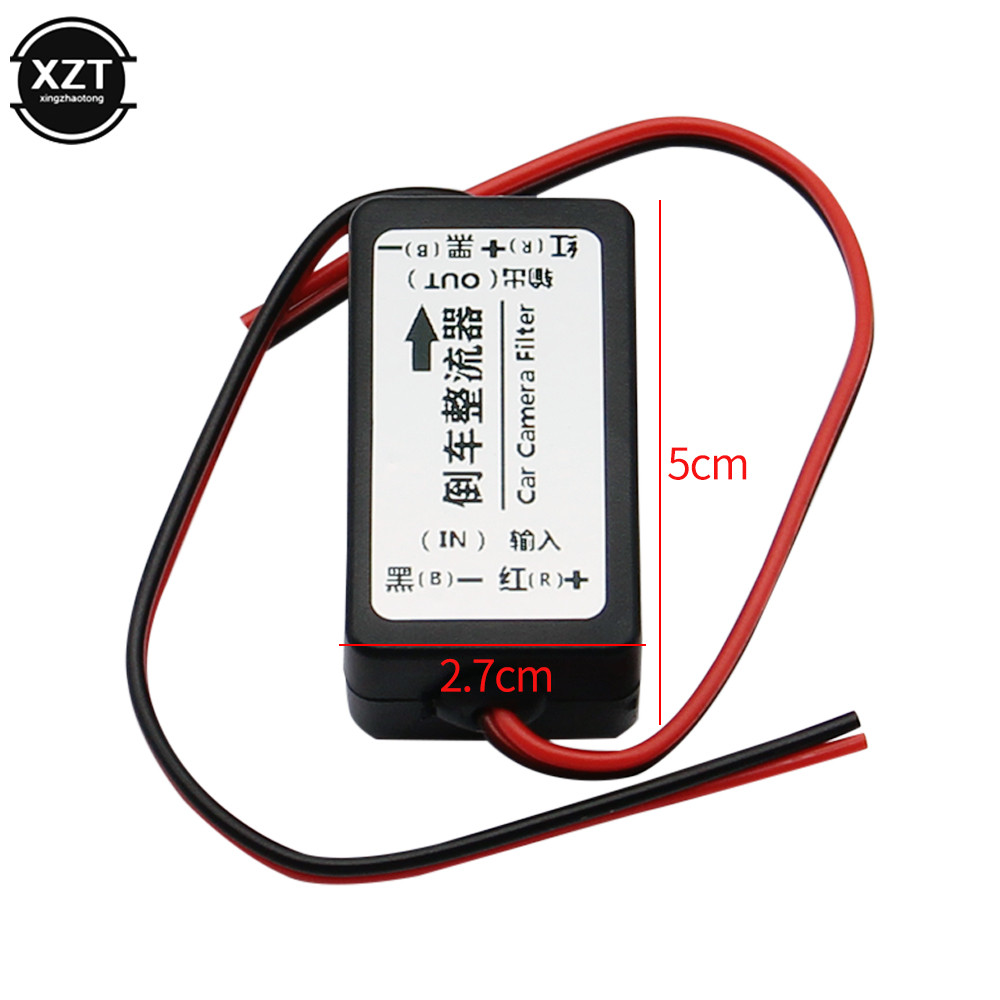 Car Rear View Rectifier 12V DC Power Relay Capacitor Filter Connector for Backup Auto Car Camera Fil