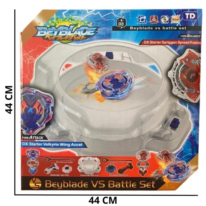 ASLI Mainan Gasing Beyblade VS Battle Set DX Spriggan Arena Gangsing Anak