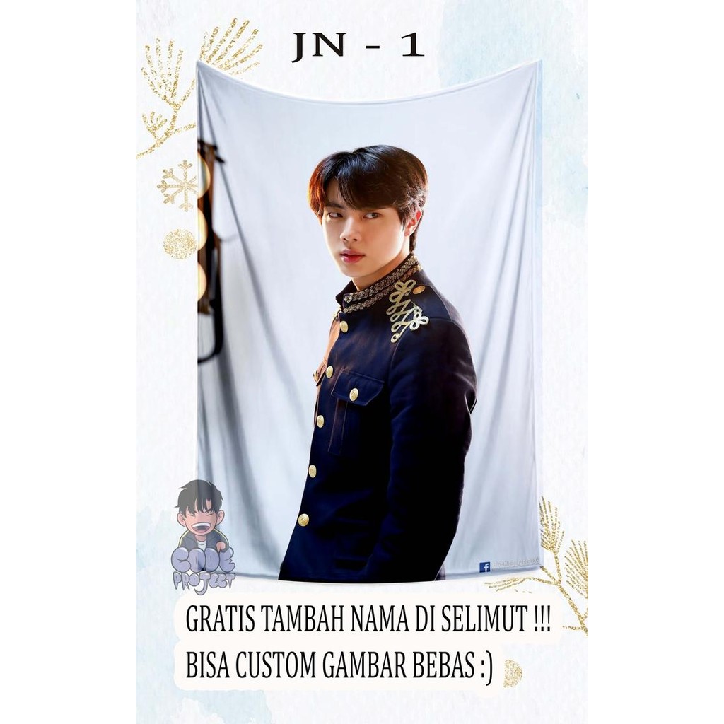 SELIMUT MEMBER BTS KIM SEOK JIN - selimut custom kpop bts jin