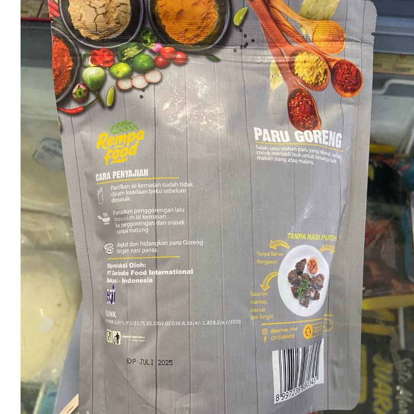 

Konter Makanan Rempa Food Paru Goreng