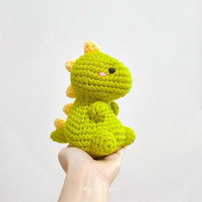 Boneka rajut amigurumi dinosaurus trex