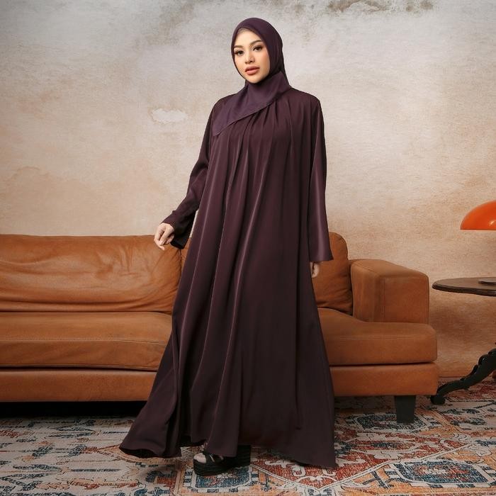 Lozy Hijab - Azura Abaya Dress (Abaya Dress Gamis Polos Haji Dan Umrah) Dress Dewasa Wanita Muslim