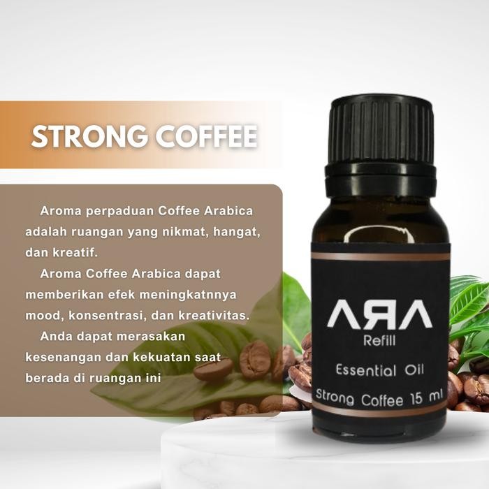 Bebas Ongkir ARA REFILL PARFUM PENGHARUM MOBIL & RUANGAN - STRONG COFFEE 15 ML