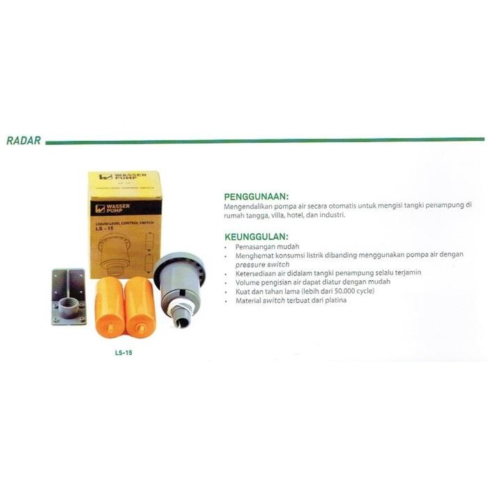 Radar Wasser Ls 15 Pelampung Air / Tandon Otomatis