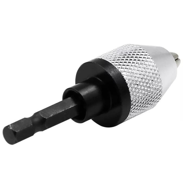Langsung Gas. Kepala Bor Keyless Drill Bit Chuck Hex Shank Converter 0.3 - 6.5Mm