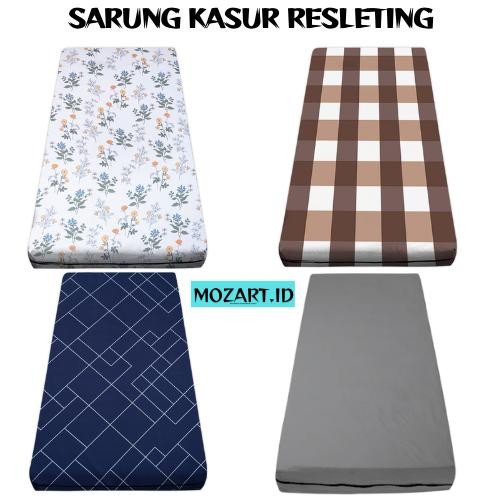 Sarung kasur busa resleting 90x200x20 - sprei resleting 90x200x20