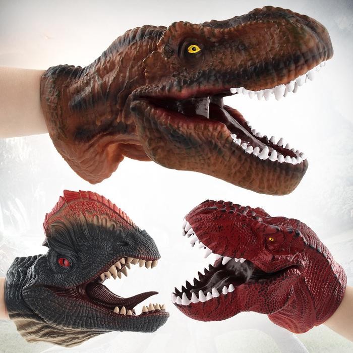 COD New Canna Hand Puppet Dinosaurs Head Edition Dino Dionosaurus Mainan Anak