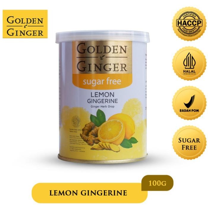 

PERMEN GOLDEN GINGER SUNNY VILLE SUGAR FREE LEMON GINGERINE 100 GR New
