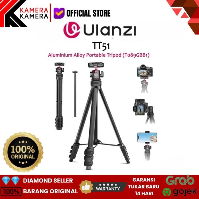 Ulanzi Tt51 Aluminium Alloy Portable Tripod (T089Gbb1) Promo