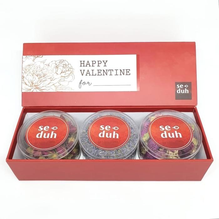 

VALENTINE Flower Hamper Gift Set A - SEDUH Tisane PREMIUM