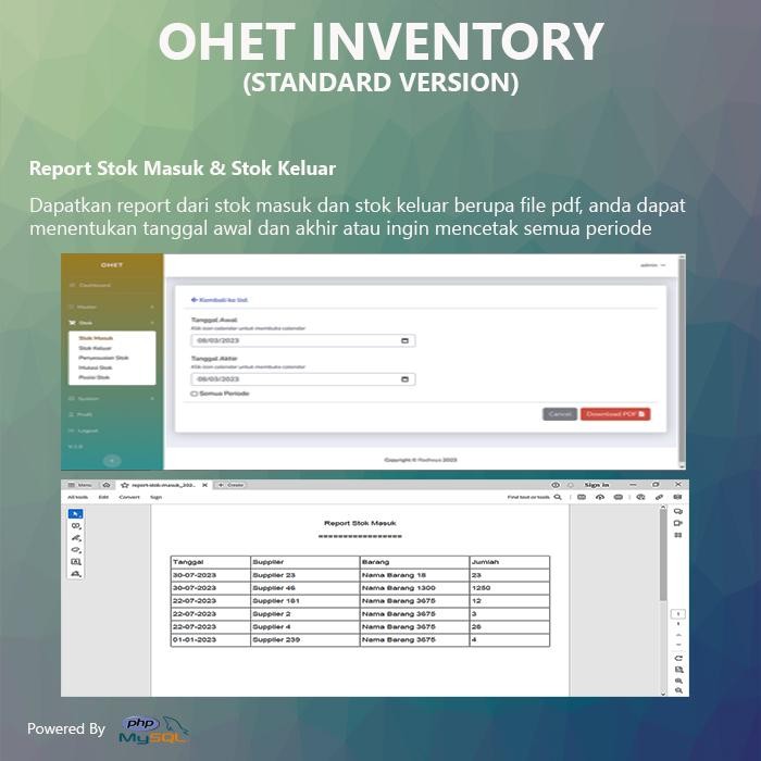 Cuci Gudang.. Web Aplikasi Inventory Stok Multi Gudang (Standard)