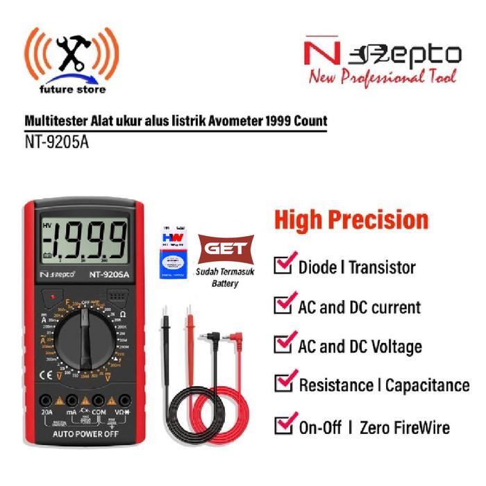 Nepto NT-9205A Multitester Multimeter Avometer Digital AC DC *