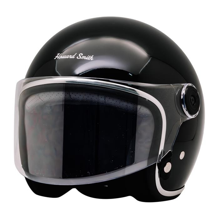 Howard Smith Jetter Retro Helm Half Face - Deep Black *