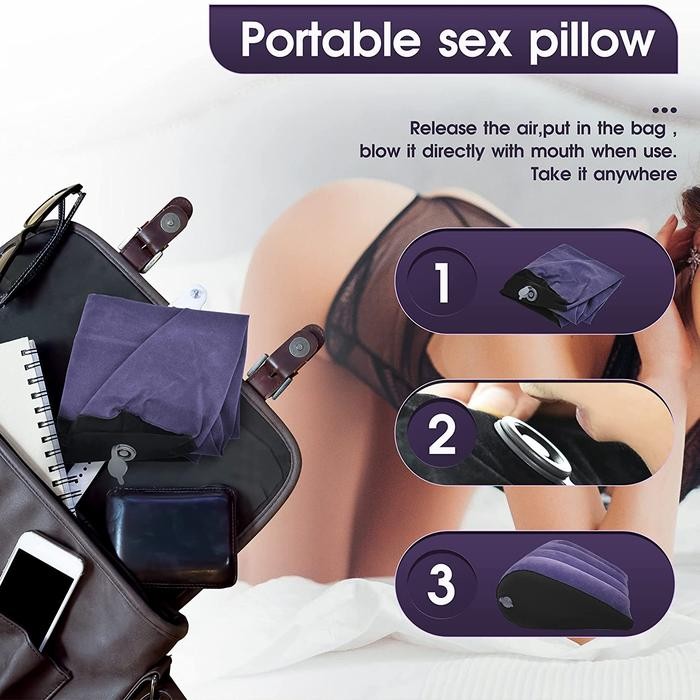 Bantal Segitiga Triangle Inflatable Erotic Pillow Support Waterproof
