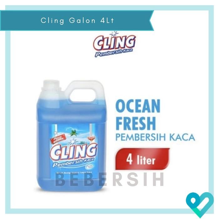 Cling Pembersih Kaca Galon 4Lt/Cairan Pembersih Kaca Cling