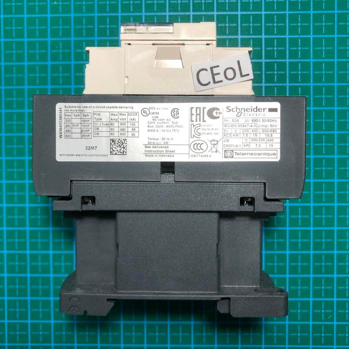 MAGNETIC CONTACTOR LC1D32 / LC1D32M7 / KONTAKTOR LC1D32M7 SCHNEIDER