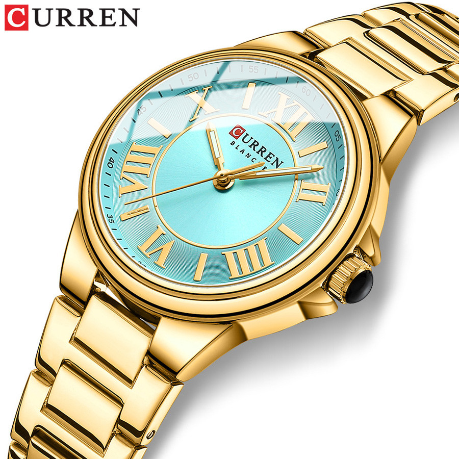 CURREN Watch For Women Roman numerals Dial Bracelet Watches Ladies Quartz Wristwatch Female Clock Ze