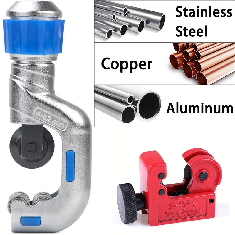 Tube Cutter,4-32mm/3-16mm Stainless Steel Ball Bearing Pipe Cutter Tube Cutting Tool for Copper Alum
